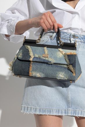 Dolce & Gabbana Shoulder Bag Sicily Medium, Womens, Blue