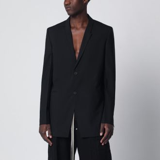 Rick Owens Giacca monopetto nera in lana