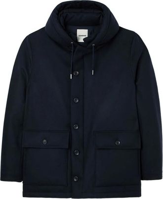 Sandro Cappotto con cappuccio e tasche - Blu