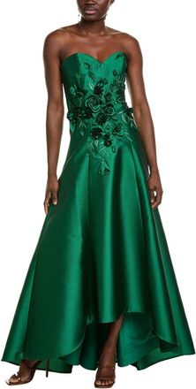 Badgley Mischka 3D Applique Gazar Gown