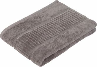 Gözze Badetuch »BIO Frottier« Bio-Baumwolle, Uni-Farben, mit geschorener Bordüre, Pastell Farben