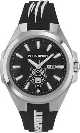 Plein Sport Tigermaster Quartz Silicone Strap Watch, 47mm in Stainless Steel at Nordstrom Rack