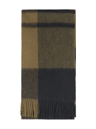 Barbour tartan-check fringed scarf - unisex - Lambs Wool - One Size - Brown