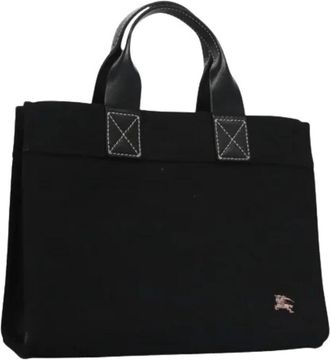 Burberry Pre-owned Handbags, female, Black, Size: ONE SIZE Pre-owned Vintage Canvas Hand Bag