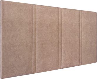 HOGAR 24 Cabecero amur tapizado en tejido acuaqulin beige, 95x55x3cm
