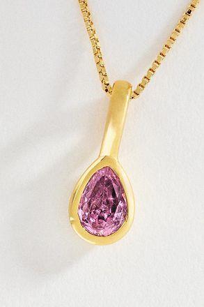 Set & Stones Teardrop Birthstone Necklace