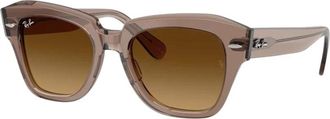 Ray-Ban State Street Rb 2186 Zonnebrillen - unisex - Zonnebrillen - Bruin - 49 MM - Accessoires