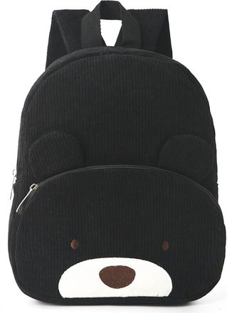 Generic Womens Cartoon Backpack, Lightweight Casual Bag, Fashionable Design Storage Bag, Suitable for Outdoor Travel, Weekend Travel (Black Bear,31 * 10 * 24c