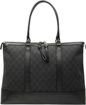 Gucci Pre-owned Denim Tote - Dames - Vintage Shopper - Zwart - ONE Size - Denim - Vintage