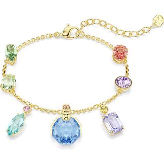 Swarovski Gema Crystal Charm Line Bracelet in Gold/Multi at Nordstrom