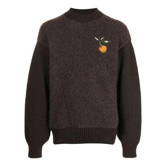 Off-white SS21 Round Neck Embroidered Brown OMHE057F20KNI0016018