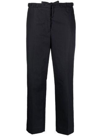 Jil Sander drawstring cropped trousers - Blue