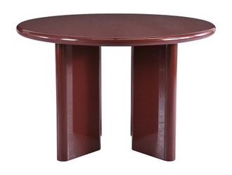 VENTE-UNIQUE.COM Mesa de comedor efecto madera granate