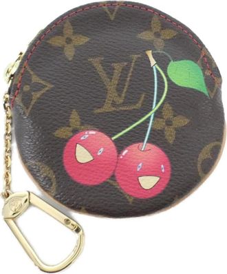 Louis Vuitton Marron Coated Canvas Coin Purse/Coin Case (Pre-Owned)