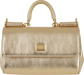 Dolce & Gabbana Handbags, female, Yellow, Size: ONE SIZE My Sicily Hand