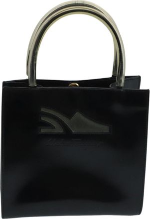 Ferragamo Black Patent Leather Handbag (Pre-Owned)