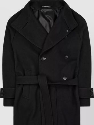 Tagliatore double breasted belted coat