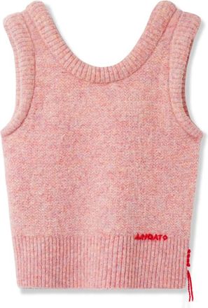 Axel Arigato Ana Fuffy Vest - Dames - Ronde hals truien - Roze - M - Wol - Truien & Vesten