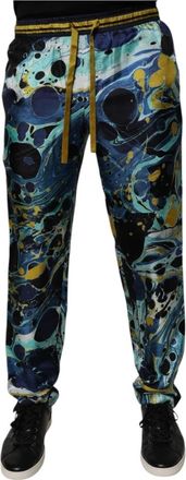 Dolce & Gabbana Heren, Broeken, Veelkleurig, Maat: XS Zijde