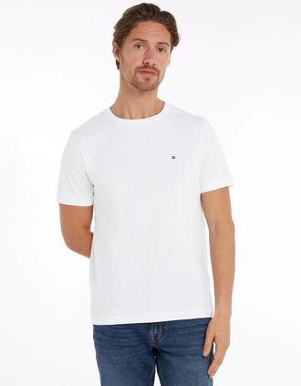 Tommy Hilfiger Mens Tommy Hilfiger Essential Solid Mens T-Shirt - White - Size: 42