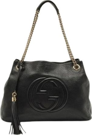 Gucci Pre-owned Shoulder Bags, female, Black, Size: ONE SIZE Pre-owned Vintage Shoulder Bag