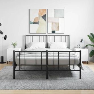 vidaXL Vidaxl - Bedside Cabinets 2 pcs White 40x40x50 cm Engineered Wood