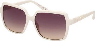 Guess GU00157 21B Womens Sunglasses White Size 57