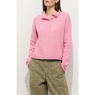 Alex Mill Taylor Cotton & Cashmere Cardigan in Ballet Pink at Nordstrom, Size X-Small