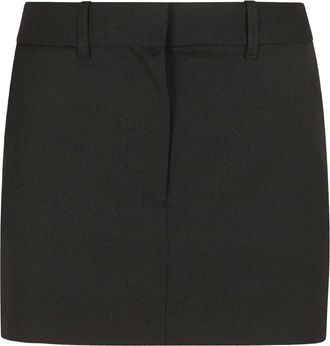 Elisabetta Franchi Rokken, Dames, Zwart, S, Wol, Minirok met klepzakken en knopen