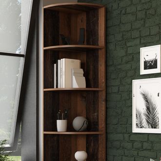 Vicco Estante De Esquina Ecki, Madera Antigua, 40 X 180 Cm