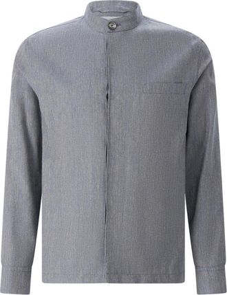 Caruso Overshirt - Heren - Casual Overhemden - Blauw - L - Linnen - Overhemden
