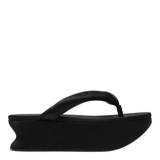 Balenciaga Wedges, female, Black, Size: 10 US Gaeta Thong Sandal