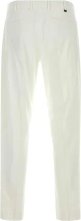 Pantaloni Torino Mens Rebel Trousers White Cotton Elastane