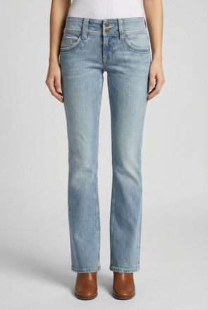 Pepe Jeans London Slim-fit-Jeans PEPE JEANS ICONIC GEN, Damen, Gr. 25, L&auml;nge 32, light blau used, Denim/Jeans, Obermaterial: 99% Baumwolle, 1% Elasthan, slim fit lang, 