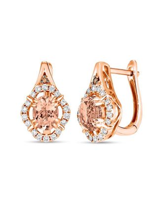 Le Vian 14K Rose Gold 1.37 Ct. Tw. Diamond & Morganite Earrings