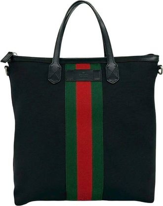 Gucci Pre-owned Gucci Canvas Techno Web Vertical Zip Tote Ladies V3UMVHE3KVD37CL3