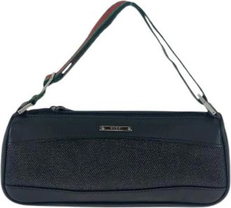 Gucci Pre-owned Sherry Line Leren Handtas - Dames - Vintage Schoudertas - Zwart - ONE Size - Leer - Vintage