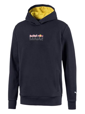 Puma x Red Bull logo-print hoodie - men - Cotton/Polyester - S - Blue