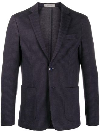 Corneliani pinstriped blazer - men - Viscose/Virgin Wool - 50 - Blue