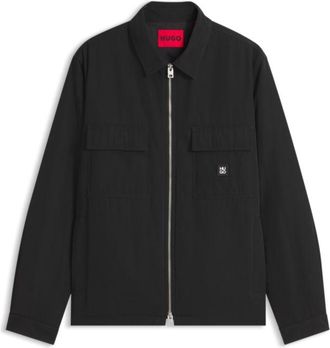HUGO BOSS Oversized-fit overshirt in water-repellent canvas