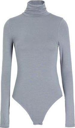 8 by YOOX VISCOSE L/SLEEVE ROLL-NECK BRIEF BODYSUIT