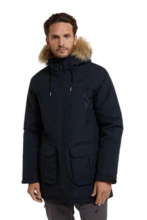 Mountain Warehouse Traverse Mens Down Waterproof Jacket - Breathable Coat with Microfibre insulation, Down filling & Taped Seams - Best for Autumn Winter & Outdoors Blac