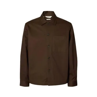 Selected Heren, Overhemden, Bruin, Maat: 2XL