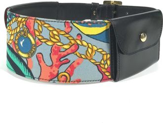 Celine Black Multi-Color Leather Silk Fanny Pack (Pre-Owned)