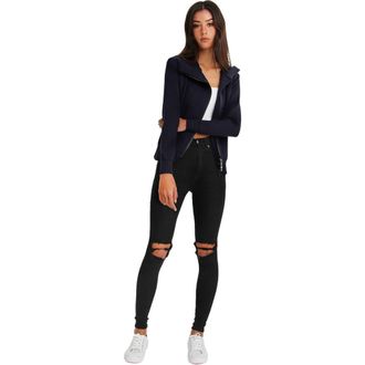 Belle & Bloom Brothers Zip Front Jumper in Navy at Nordstrom, Size X-Small Au