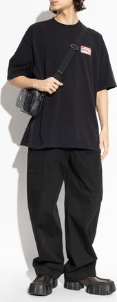 VETEMENTS T-shirt With Print, Mens, Black