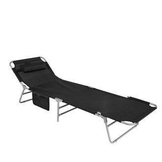 SoBuy Tumbona Inclinable De Acero Color Negro Plegable Con Almohada Playa Piscina Jard&iacute;n Mecedora Ogs35-sch Sobuy Es