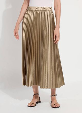 Lyss&eacute; Nina Pleated Midi Skirt In Celadon