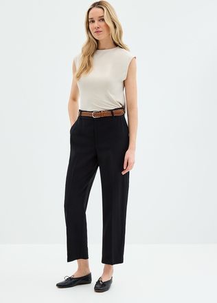 Contemporaine Womens Universal belted fluid pant Fit: Semi-slim leg, mid rise