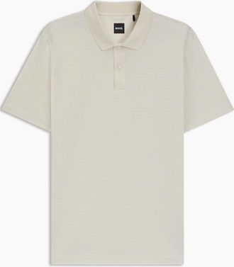 HUGO BOSS Mens Collared Neck Short Sleeve Polo Shirt - White - Size: 44